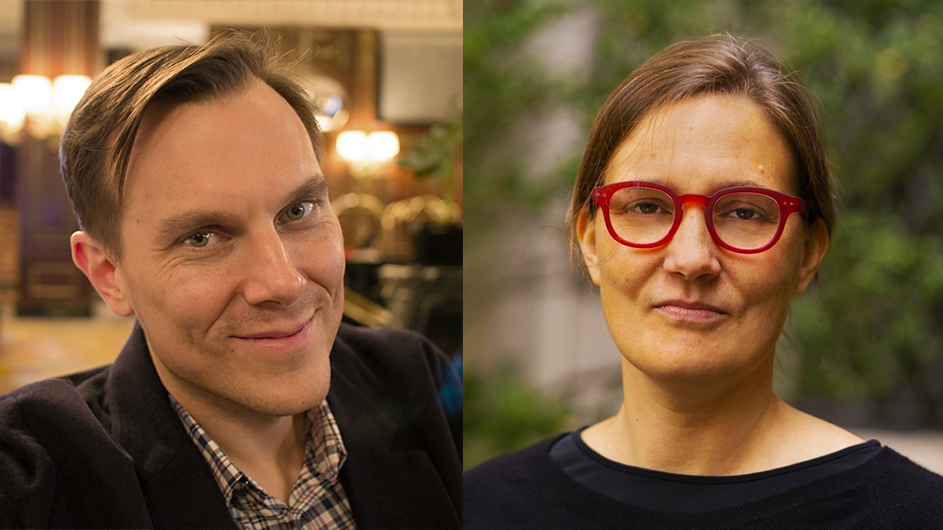 Matthew Engelke, left, and Courtney Bender, right, were both members of the advisory committee for "City of Faith," an exhibition at the Museum of the City of New York. Columbia University Professors Matthew Engelke and Courtney Bender
