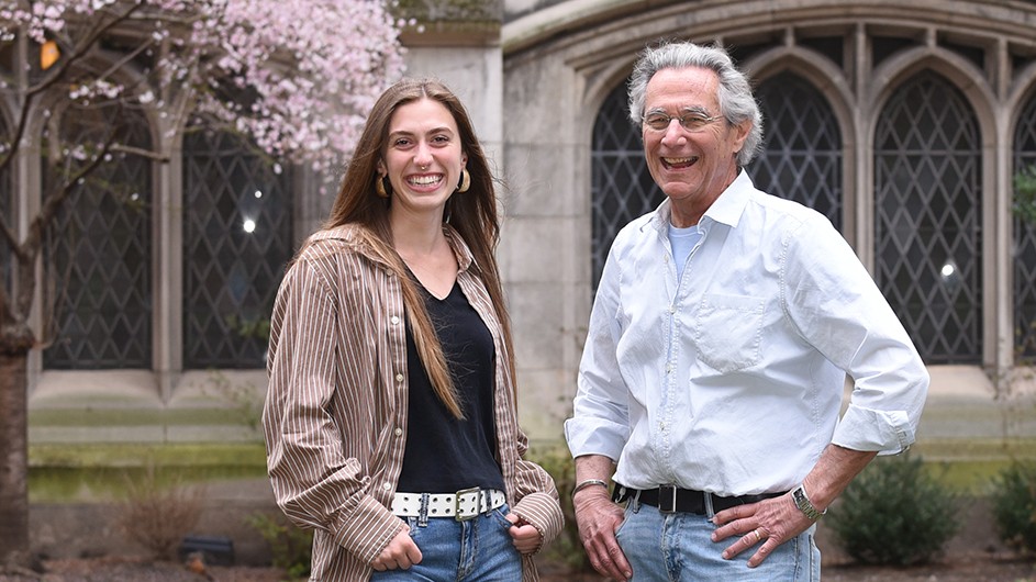 Columbia University student Alethea Harnish and Professor Mark Taylor