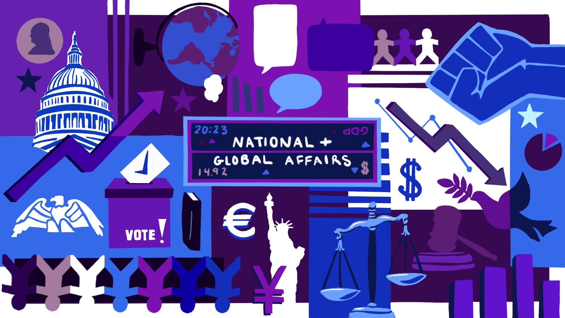 National & Global Affairs illustration