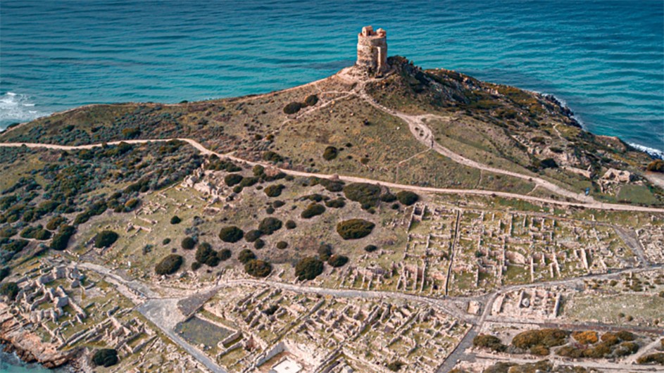 Archaeological site, Tharros, western Sardinia, Italian Academy exhibition. Tharros exhibition, Italian Academy, Columbia University