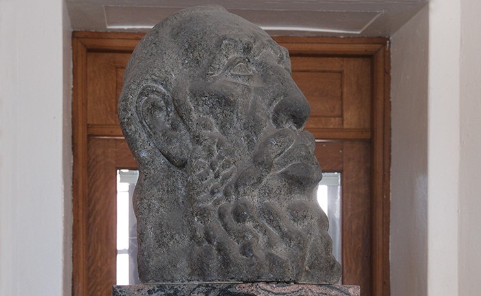 Bust of Moses by William Zorach, Art Properties, Columbia University. Photo by Bruce Gilbert. Bust of Moses by William Zorach, Columbia University