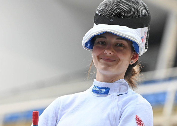 Anne Cebula. Courtesy USA Fencing. Anne Cebula