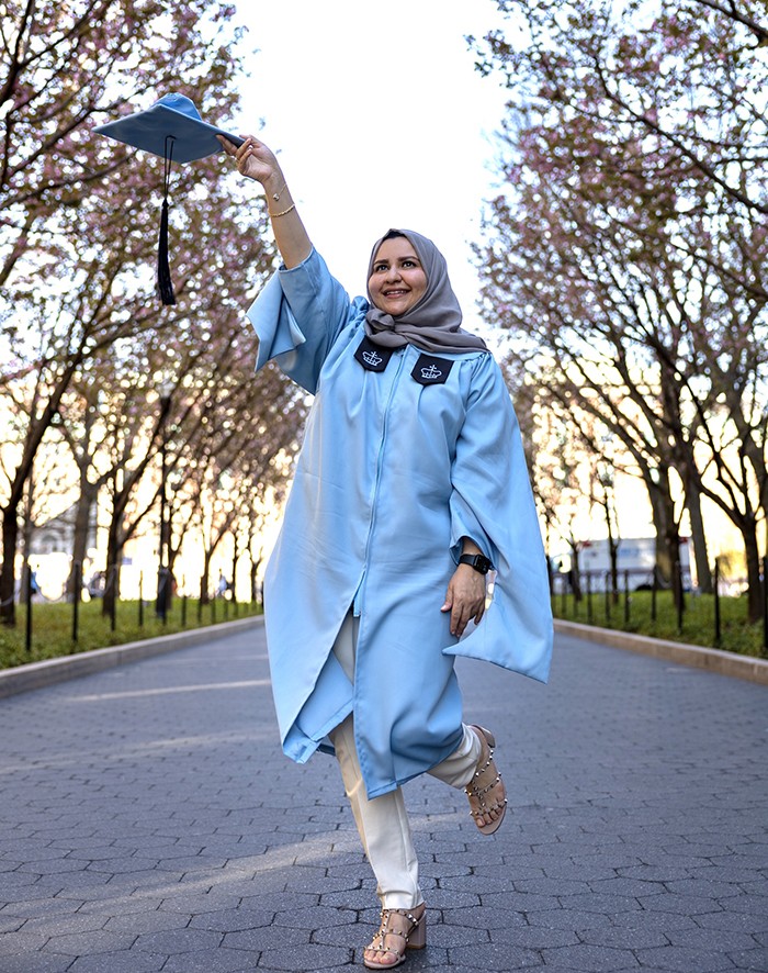 Khloud Shuqair (SIPA'23) photo courtesy of Khloud Shuqair Khloud Shuqair (SIPA'23) on College Walk