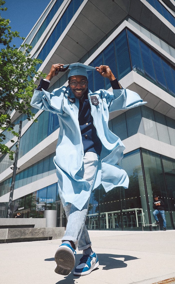 Martavius Leonard (BUS'23) photo courtesy of Martavius Leonard Martavius Leonard in Columbia regalia