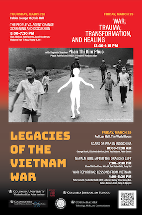 Poster of the two-day Legacies of the Vietnam War event at Columbia. 
