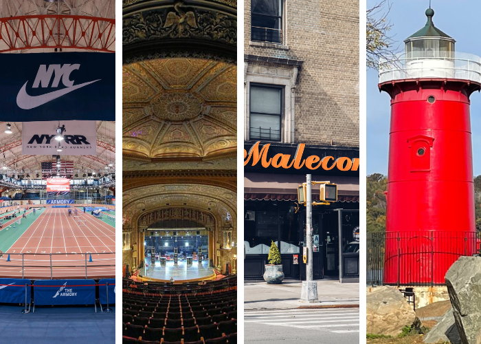 A collage of landmarks in Washington Heights