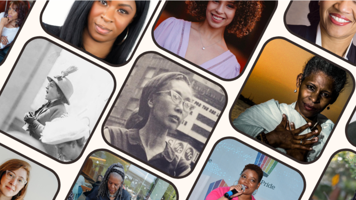 a collage of women leaders at columbia
