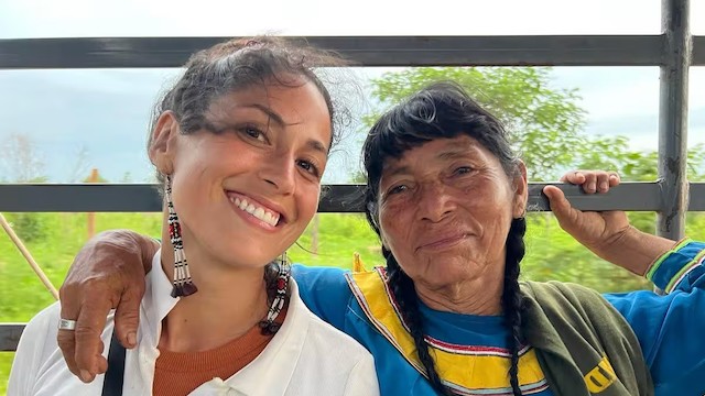 Olivia Palma and a Shipibo elder 