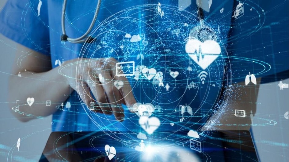 Illlustration of AI and nursing.