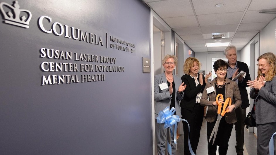A ribbon-cutting for the new Susan Lasker Brody Center for Population Mental Health 