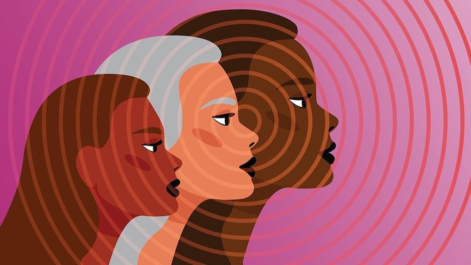 Illustration of three women.