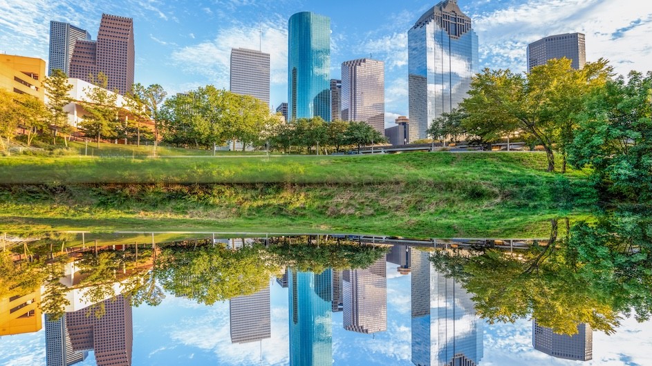 The Houston skyline.