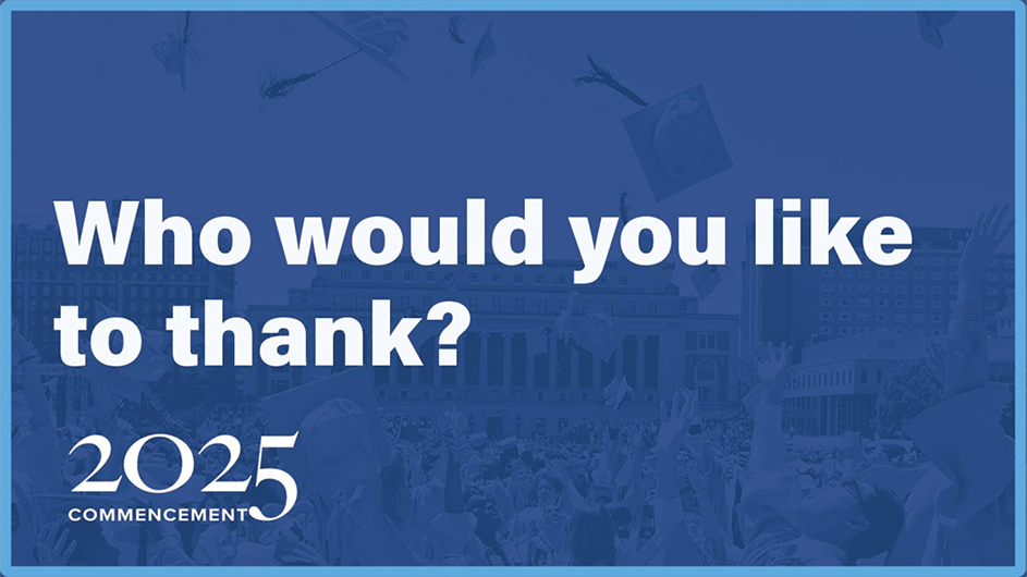Who would you like to thank?