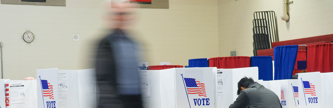 Voters in voting corrals