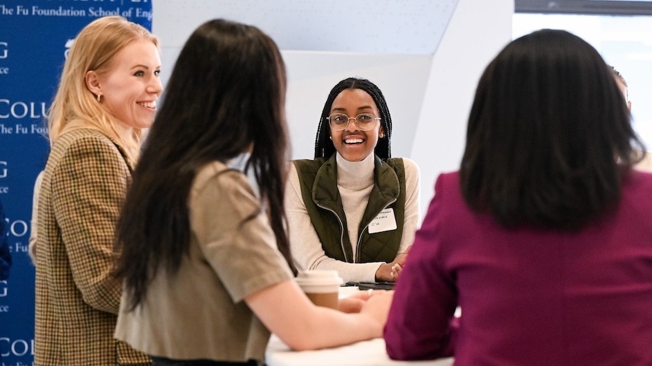 Participants in a recent networking event at Columbia Engineering for women faculty and students