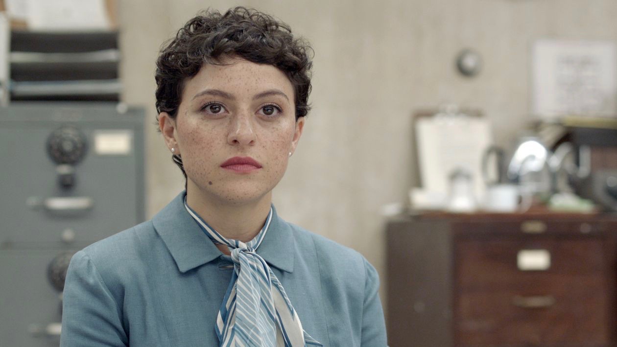 Alia Shawkat plays Madeleine Tress in the FX documentary series "Pride." Columbia Film Professor Tom Kalin directed the first episode. Courtesy FX. Alia Shawkat as Madeleine Tress in "Pride"