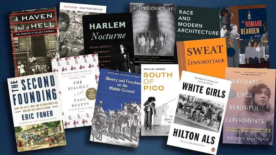 Looking for a good book to read? Try Lynn Nottage, Saidiya Hartman, Hilton Als, to name a few. An image of 10 different book covers to celebrate Black History Month.
