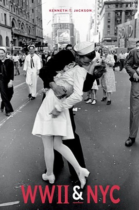 A couple kissing in the street