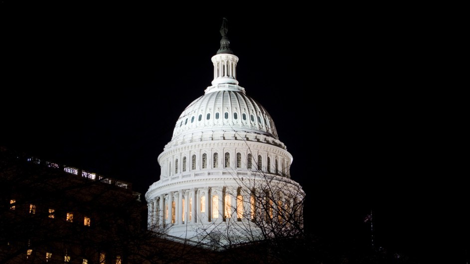 Capital Hill at night