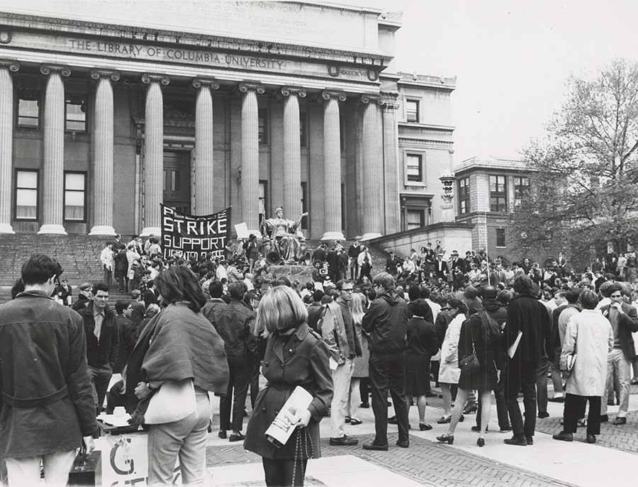 Protest outside of Low Library