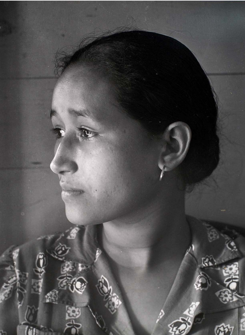 Daughter of an FSA client near Rio Piedras, 1941, from Jack Delano's photography book Puerto Rico Mio. Photo Courtesy of the Delano Collection at Rare Book and Manuscript Library