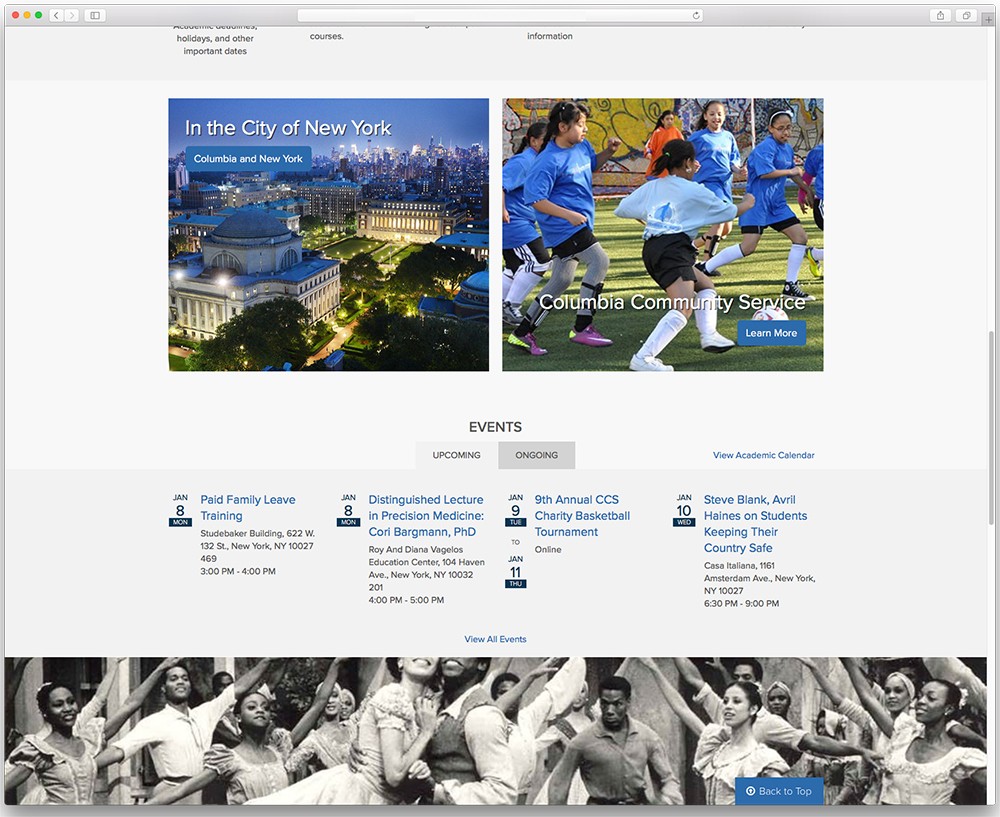 Launching New University Homepage Columbia News
