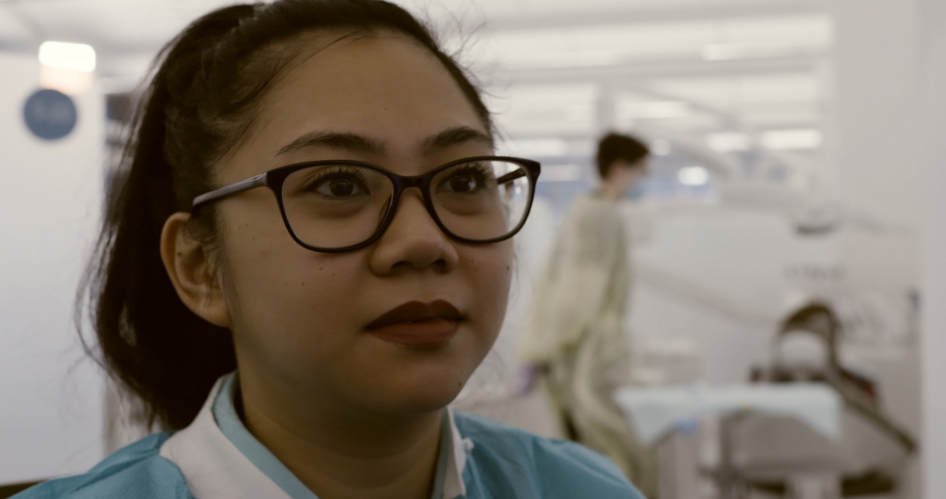 Image Courtesy of Osmosis Films Close of a dental student