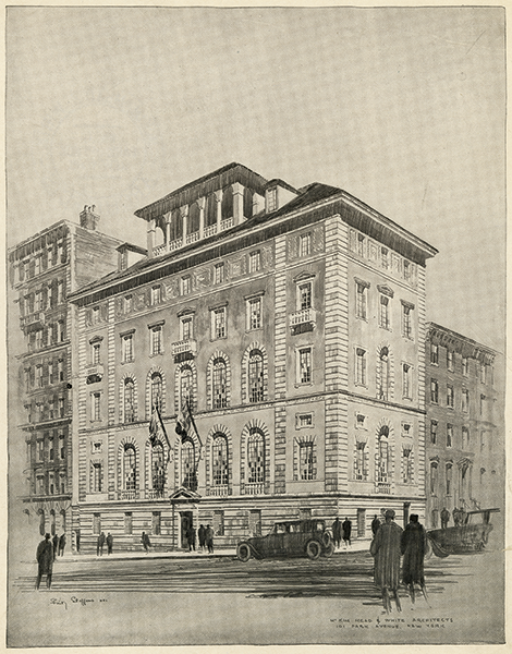 A classic building on the corner of a street