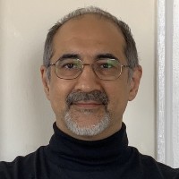 A bespectacled man