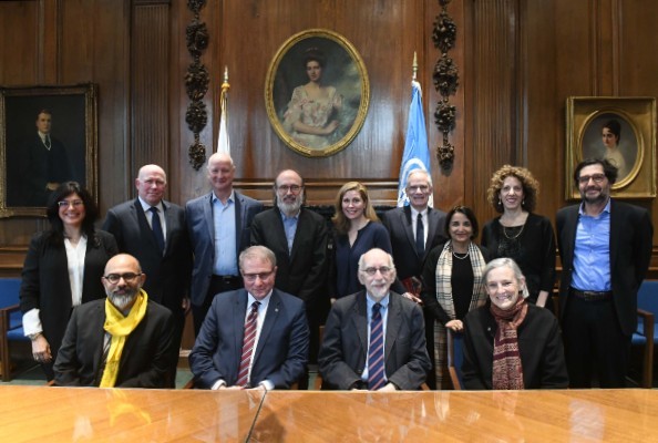 Faculty leadership at Columbia's MEI and Aga Khan's AKU-ISMC. A group of people posing for a photo