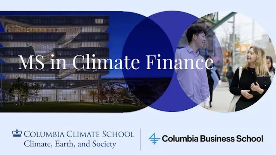 Illustration of Columbia's new MS in climate finance