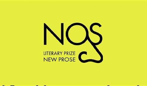 NOS Literary Prize logo. Logo on a yellow background