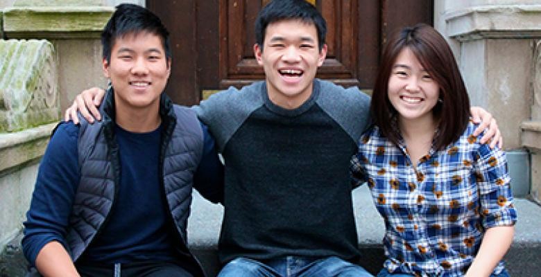 Founders of Kinnos Inc., winners of the Columbia Venture Competition, from left to right: Kevin Tyan, Jason Kang, Katherine Jin. Photo Courtesy of Katherine Jin Kevin Tyan, Jason Kang and Katherine Jin