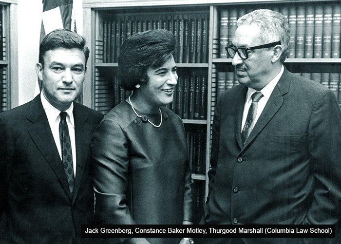 Jack Greenberg, Constance Baker Motley, and Thurgood Marshall