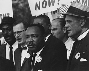 Martin Luther King Jr. at civil rights march in DC