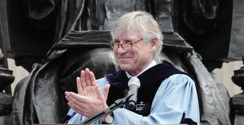 Lee Bollinger in a graduation gown