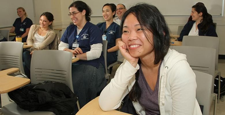 Student in a classroom