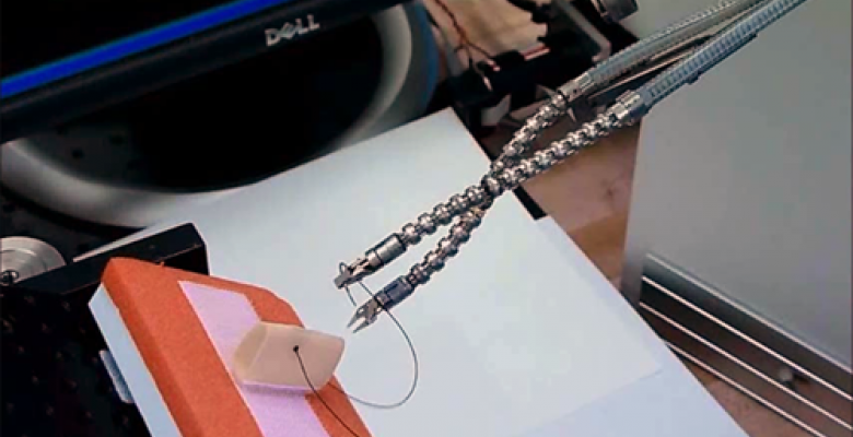 The Insertable Robotic Effector Platform in action Robotic arm