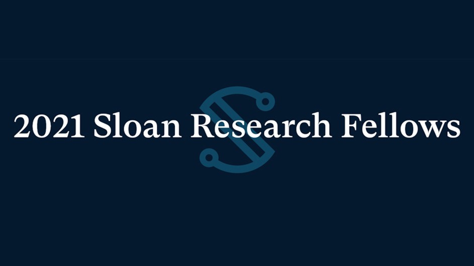 Blue background with white letters that say 2012 Sloan Research Fellows
