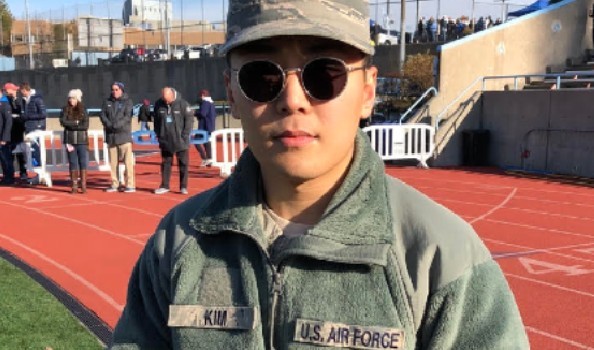 Asian man in sunglasses and U.S. Air Force uniform