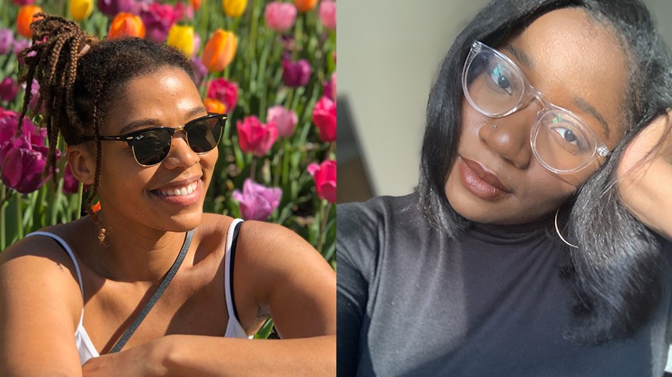 Alyssa James, on the left, and Brendane Tynes created the new podcast, "Zora's Daughters." Two women in side by side photos.