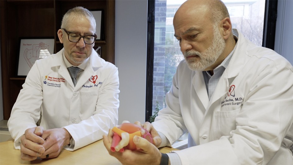 Christopher Petit, the Welton Gersony Professor of Pediatrics, and Emile Bacha, the Calvin F. Barber Professor of Surgery.