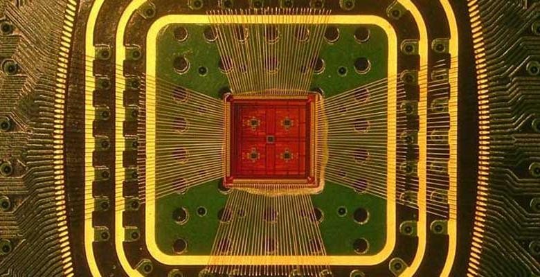 An electronic chip, based on nanometer scale pores, designed to study the properties of single biomolecules.
