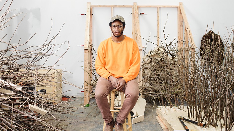 Artist Hugh Hayden. Photo by William Jess Laird Hugh Hayden, School of the Arts alum, Columbia University