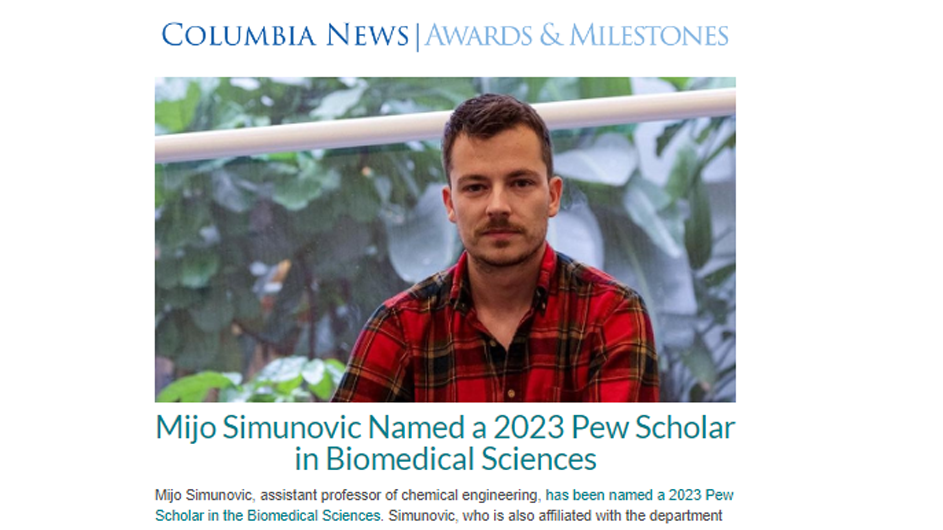 Columbia News | Awards & Milestones screenshot