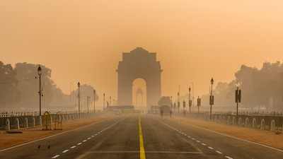 New Delhi on a smoggy day