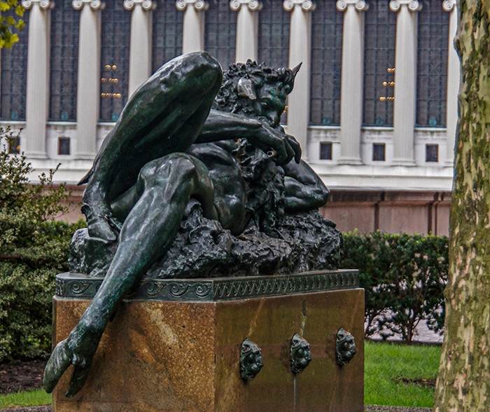 The Great God Pan reclines on columbia's campus. 