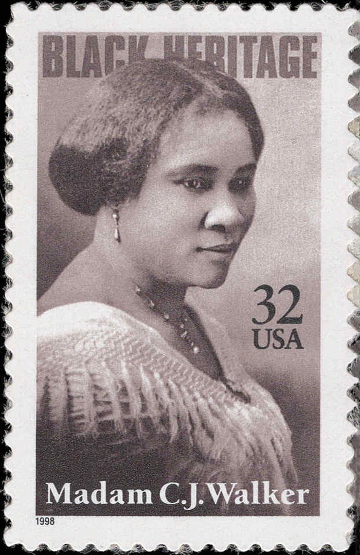 Madame CJ Walker on a stamp