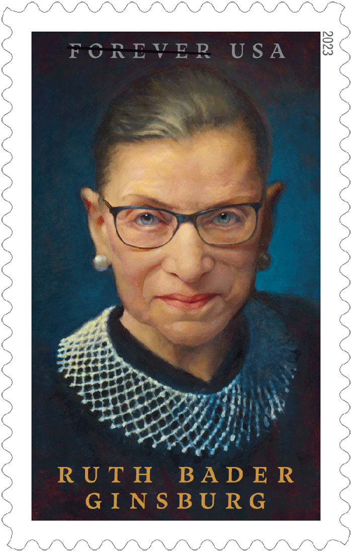 Ruth Bader Ginsburg on a stamp