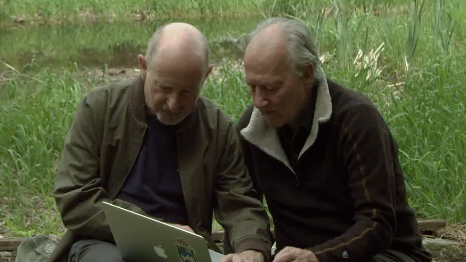 Professor Rafael Yuste and Werner Herzog.